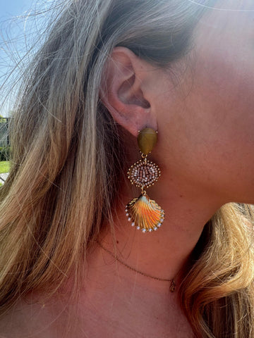 Long earring shell